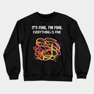 i'm fine line art Crewneck Sweatshirt